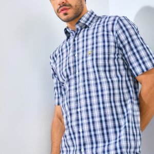 Jack Nicklaus Sperlinga Chelsea Plaid Short Sleeve Navy