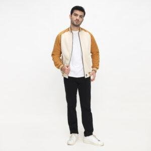 d&f CVC Jaket bomber pria - raglan cream