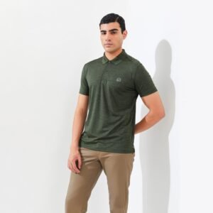 Jack Nicklaus Cornell Polo Shirt Pria Slim Fit Dark Green