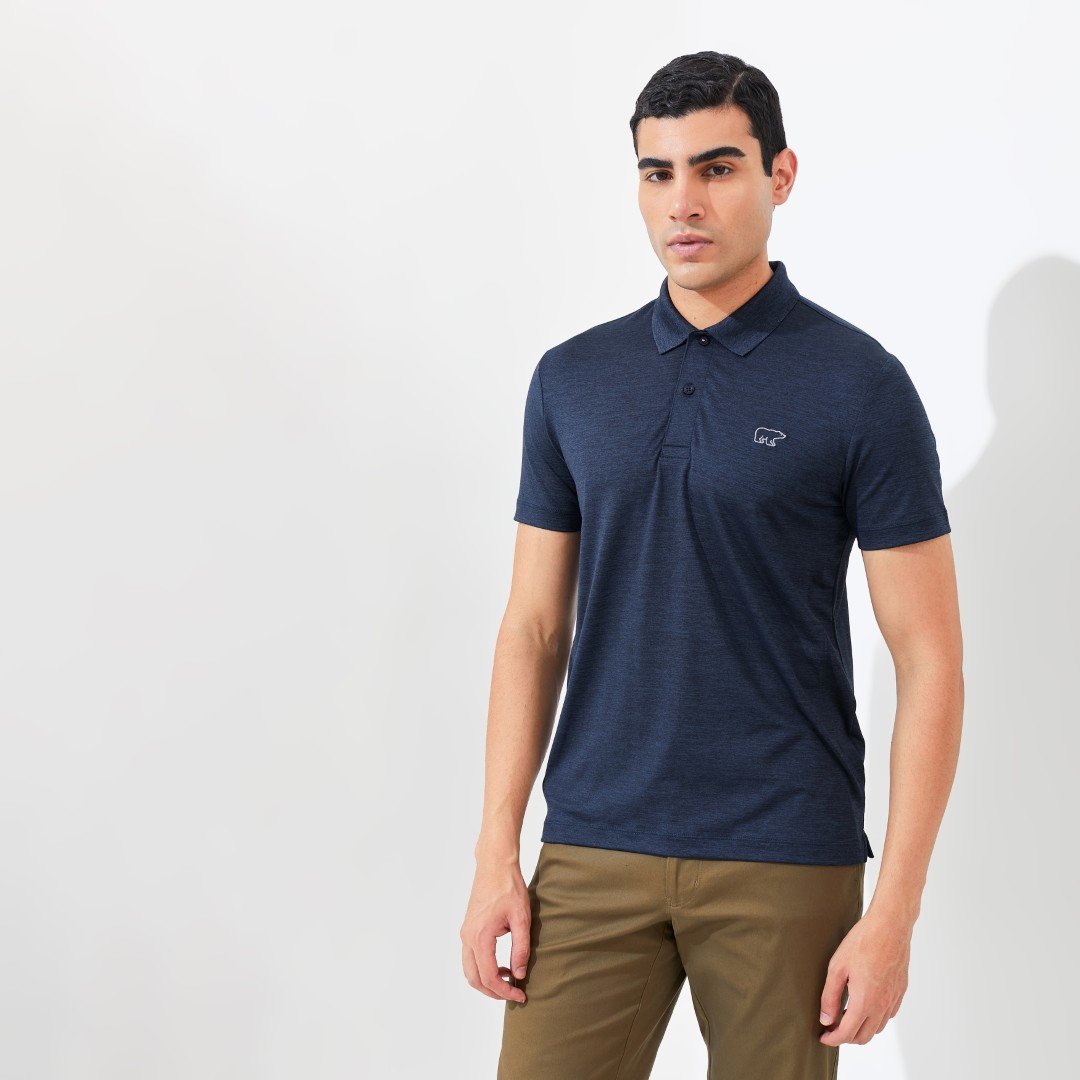 Jack Nicklaus Cornell Polo Shirt Pria Slim Fit Navy - Image 2