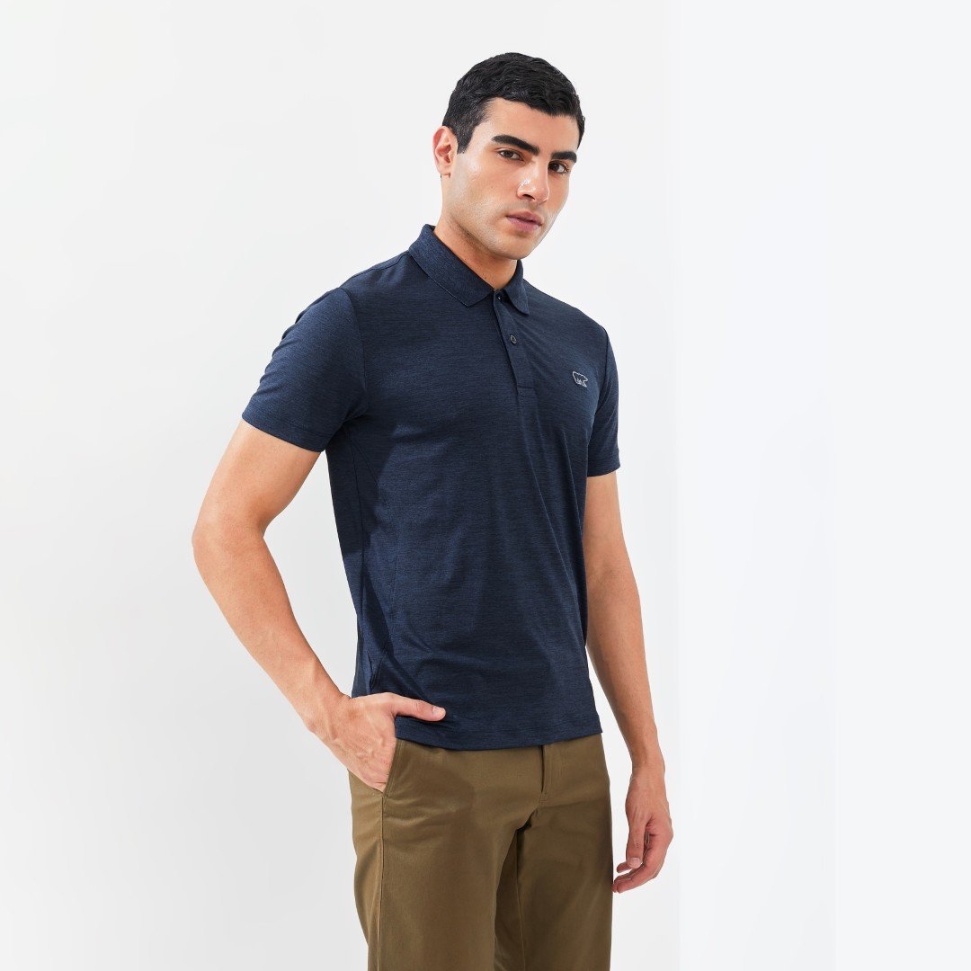 Jack Nicklaus Cornell Polo Shirt Pria Slim Fit Navy - Image 3