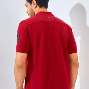 Jack Nicklaus Bariton Polo Shirt Pria Regular Fit Burgundy
