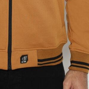 d&f CVC Jaket pria Bomber - coklat list hitam