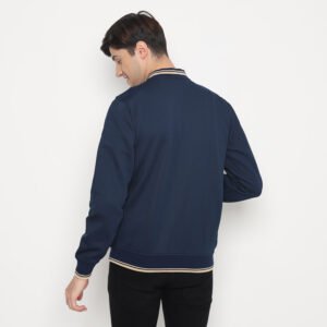 d&f Jaket pria Bomber - Navy list Cream