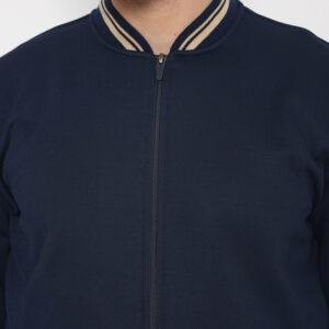 d&f Jaket pria Bomber - Navy list Cream