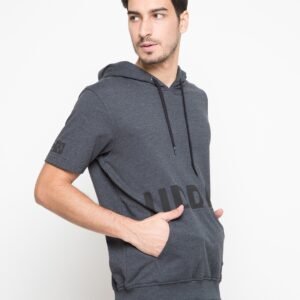 d&f Sweatshirt Hoodie Lengan Pendek Urban - Grey