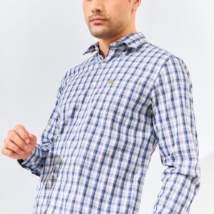 Jack Nicklaus Kerr Savoy Medium Check Long Sleeve Blue Port