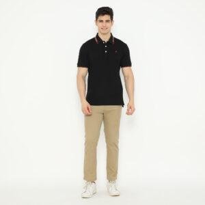 d&f Polo shirt basic - Hitam