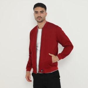 d&f Jaket Bomber pria - Maroon