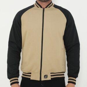 d&f Jaket Bomber pria - Khaki hitam