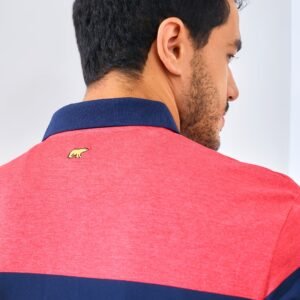 Jack Nicklaus Falcone Premium Bold Chest Stripe Polo Sporting Coral