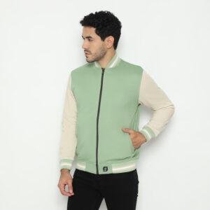 d&f CVC Jaket bomber pria - Hijau mint cream