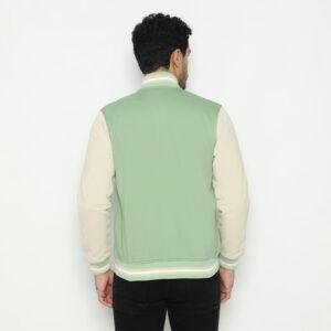 d&f CVC Jaket bomber pria - Hijau mint cream
