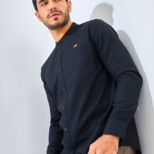 Jack Nicklaus Magnifica Kemeja Pria Lengan Panjang Slim Fit Black