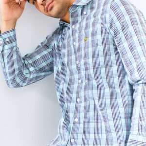 Jack Nicklaus Fraser Knightsbridge Large Check Long Sleeve Sea Foam