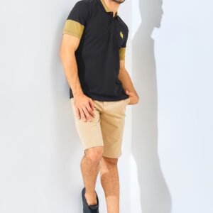 Jack Nicklaus Clark Polo Shirt Pria Slim Fit Hitam