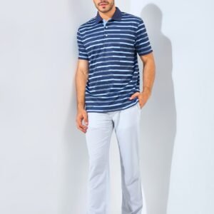Jack Nicklaus Gangi Premium Regatta Stripe Polo Classic Navy
