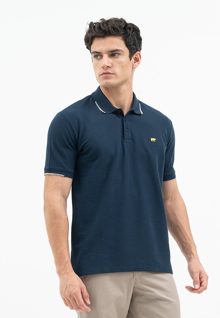 Jack Nicklaus Echo Polo Shirt Pria Regular Fit Navy - Image 2