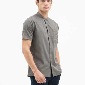 Jack Nicklaus Fortunato Kemeja Pria Lengan Pendek Slim Fit Dark Grey