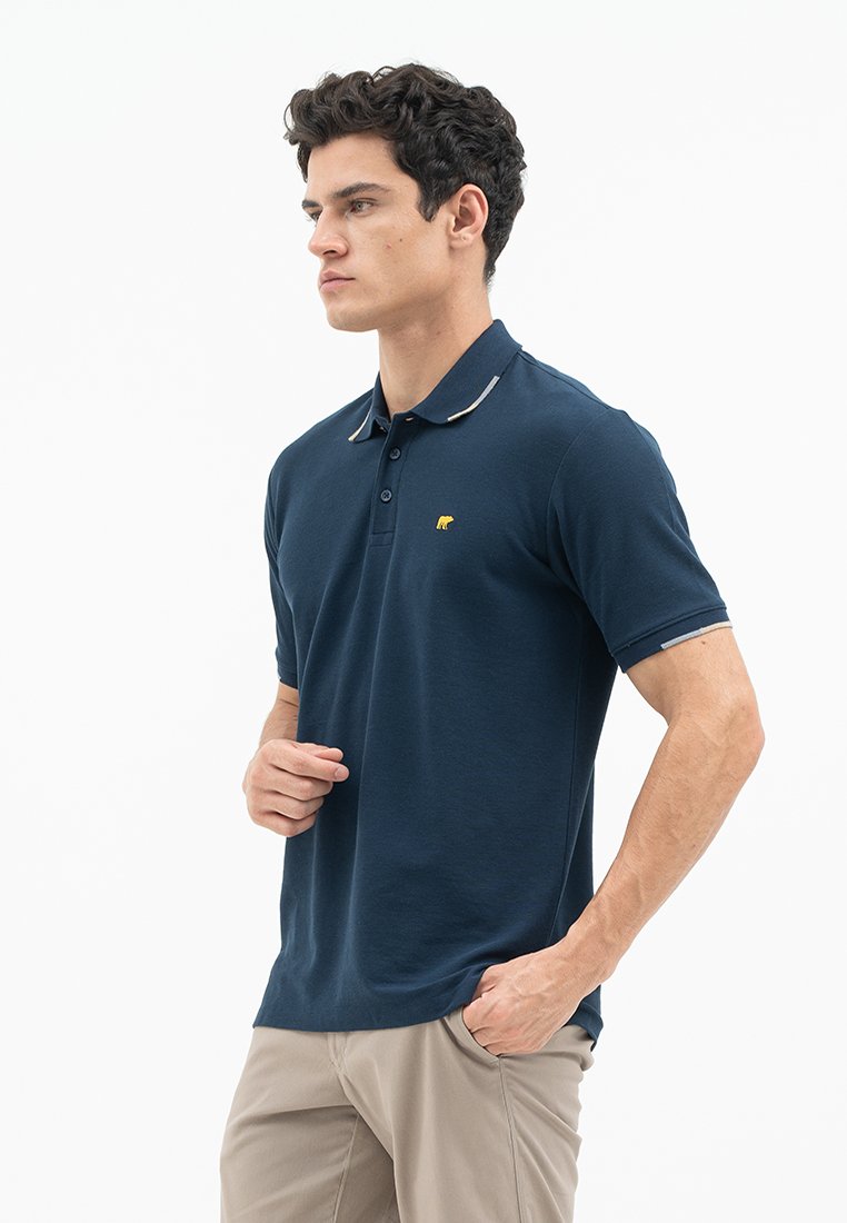 Jack Nicklaus Echo Polo Shirt Pria Regular Fit Navy - Image 4