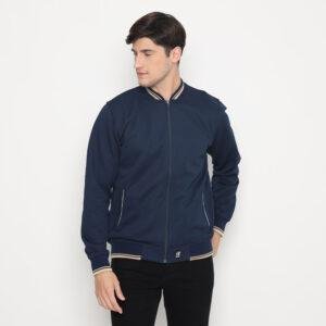d&f Jaket pria Bomber - Navy list Cream