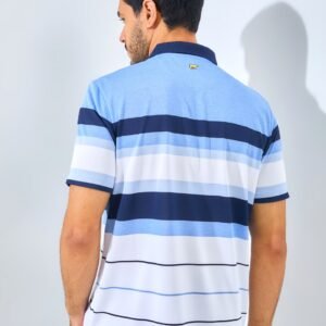 Jack Nicklaus Falcone Premium Bold Chest Stripe Polo Blue Robin
