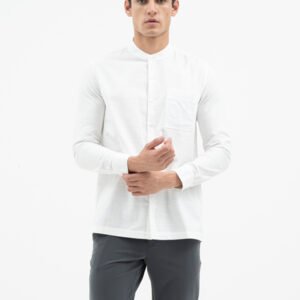 Jack Nicklaus Jet Set Kemeja Pria Lengan Panjang Slim Fit Broken White