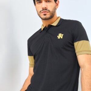 Jack Nicklaus Clark Polo Shirt Pria Slim Fit Hitam