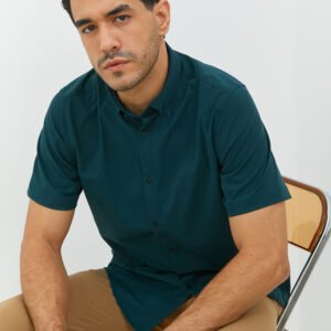 Jobb Elton Kemeja Pria Lengan Pendek Slim Fit Hijau