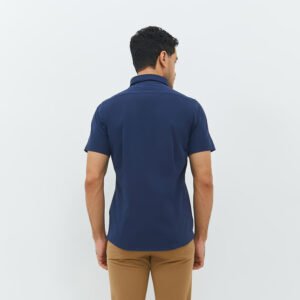 Jobb Elton Kemeja Pria Lengan Pendek Slim Fit Navy