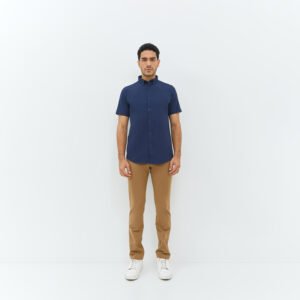 Jobb Elton Kemeja Pria Lengan Pendek Slim Fit Navy