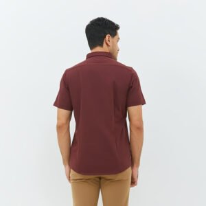 Jobb Elton Kemeja Pria Lengan Pendek Slim Fit Wine