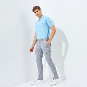 Jack Nicklaus Jaguar Celana Panjang Pria Slim Fit Light Grey