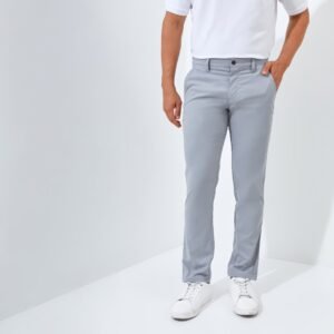 Jack Nicklaus Harrier Celana Panjang Pria Slim Fit Light Grey