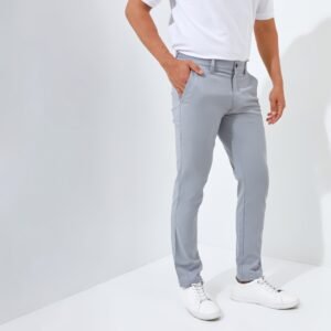 Jack Nicklaus Harrier Celana Panjang Pria Slim Fit Light Grey