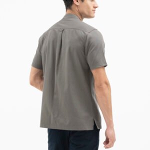 Jack Nicklaus Fortunato Kemeja Pria Lengan Pendek Slim Fit Dark Grey