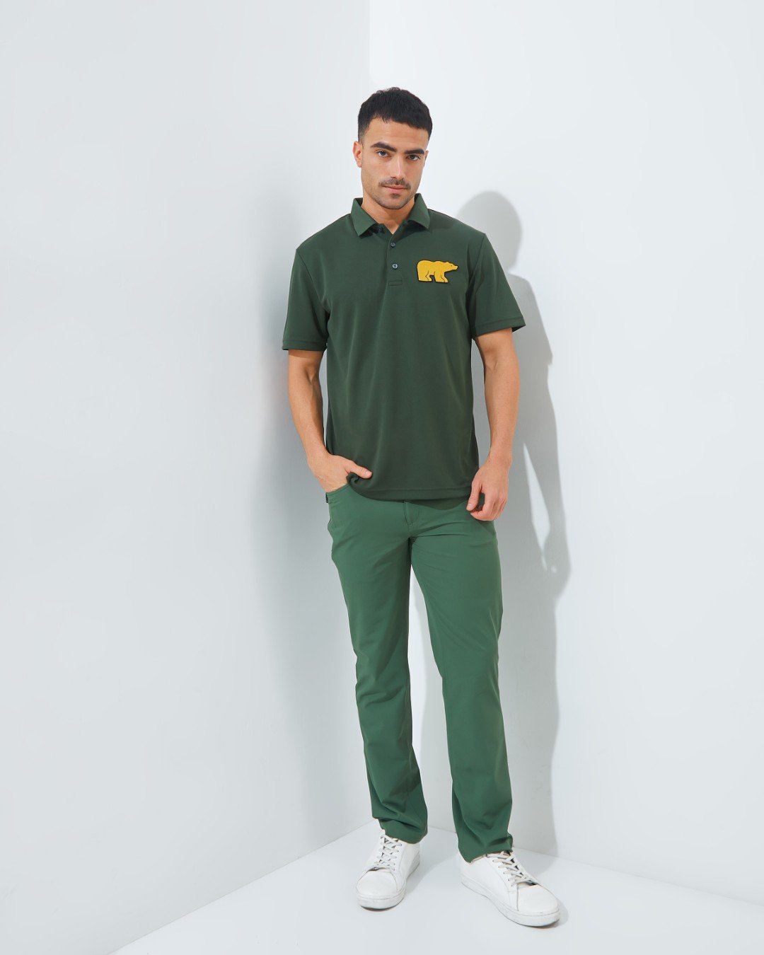 Jack Nicklaus Dorsett Premium Big Bear Polo Olive Shadow - Image 6