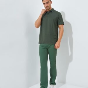 Jack Nicklaus Fourseasons Premium Tonal Two Color Solid Polo Olive Shadow