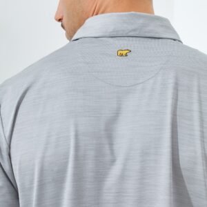Jack Nicklaus Fourseasons Premium Tonal Two Color Solid Polo Grey Blast