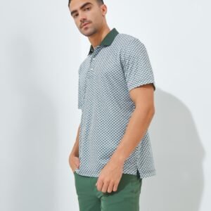 Jack Nicklaus Hennesy Premium All Over Printed Polo Olive Shadow