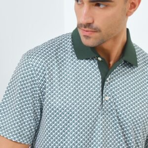 Jack Nicklaus Hennesy Premium All Over Printed Polo Olive Shadow