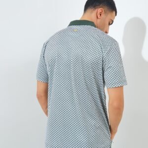 Jack Nicklaus Hennesy Premium All Over Printed Polo Olive Shadow