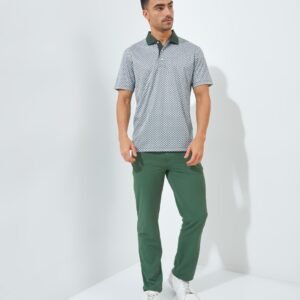 Jack Nicklaus Hennesy Premium All Over Printed Polo Olive Shadow