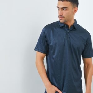 Jack Nicklaus Intercontinental Premium Tile Printed Polo Classic Navy