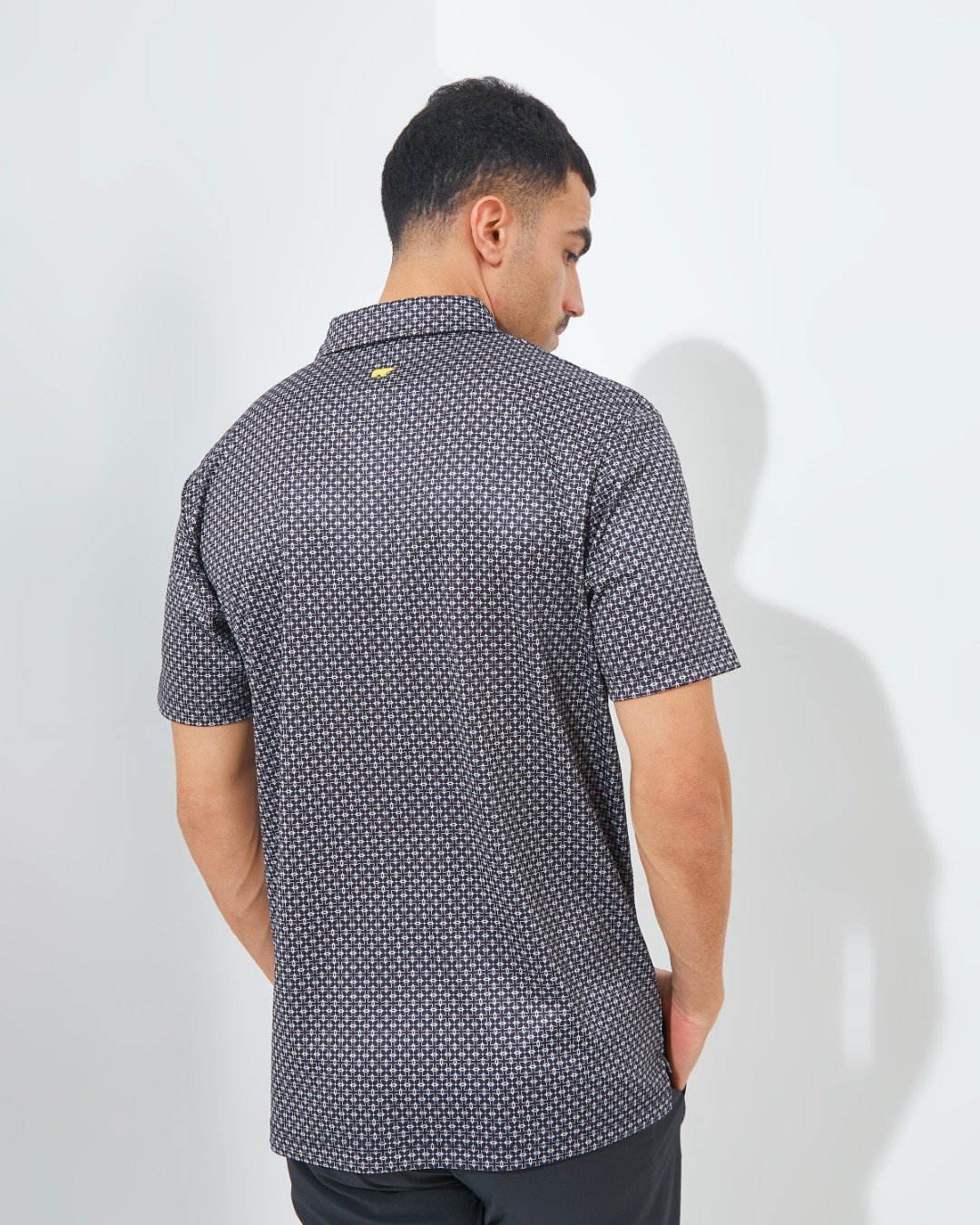 Jack Nicklaus Intercontinental Premium Tile Printed Polo Caviar - Image 4