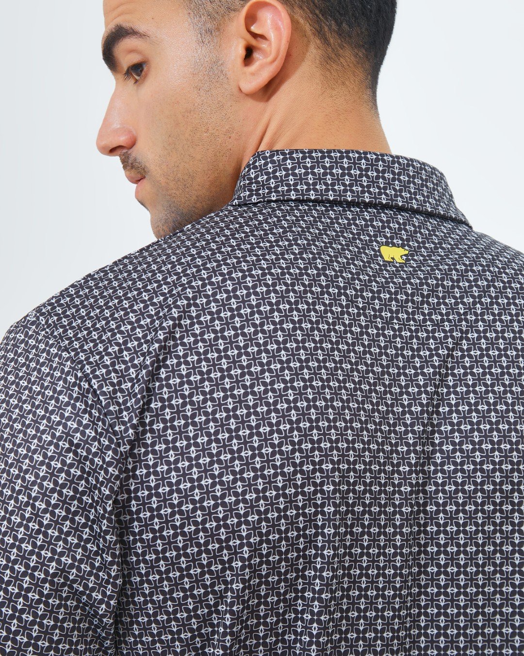 Jack Nicklaus Intercontinental Premium Tile Printed Polo Caviar - Image 5