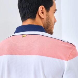 Jack Nicklaus Francofonte Premium Regatta Stripe Polo Sporting Coral