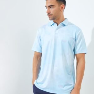 Jack Nicklaus Kowloon Premium Random Print Polo Aqua Draft