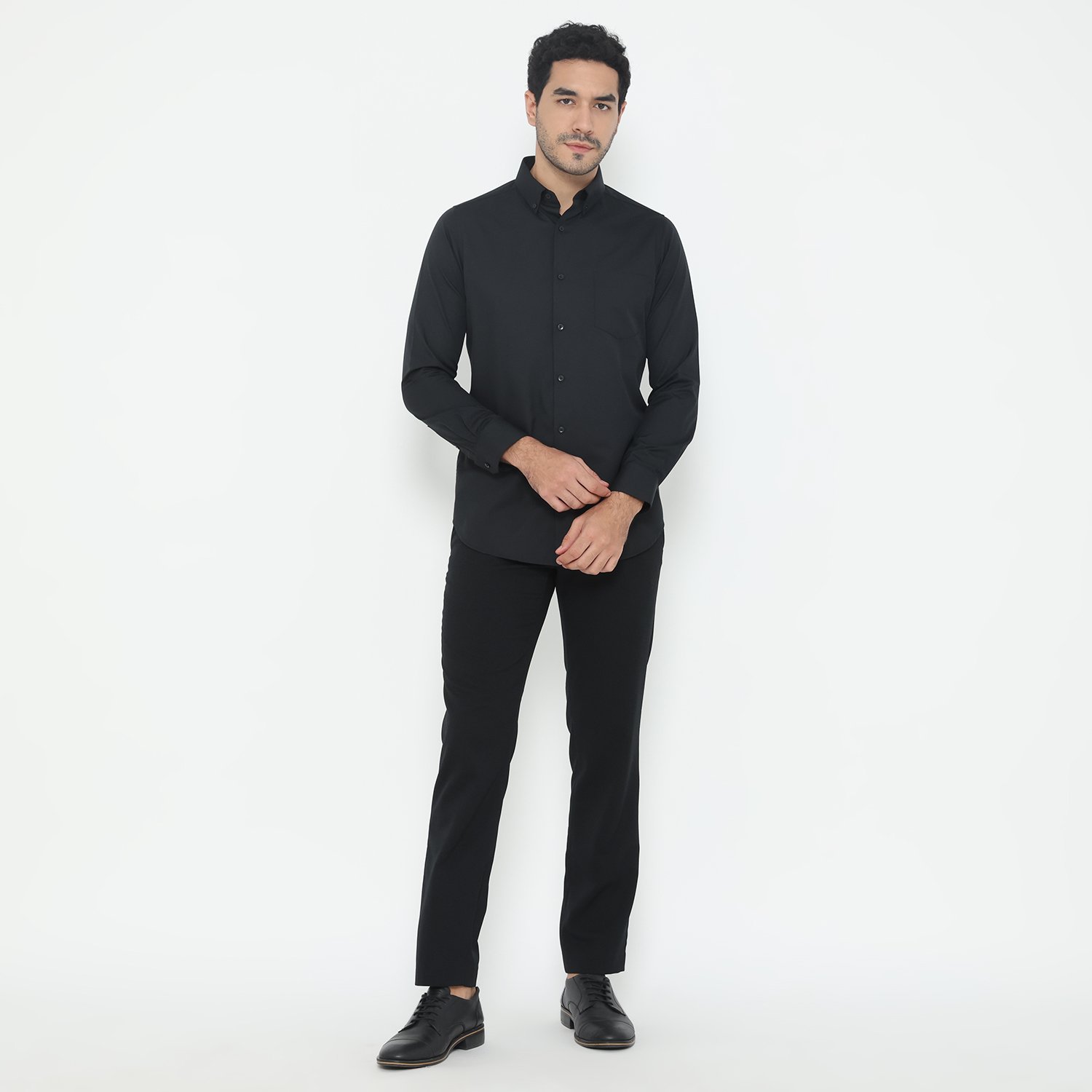 Jobb Lumina Kemeja Pria Lengan Panjang Slim Fit Hitam - Image 5