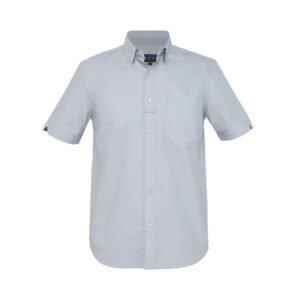 Jack Nicklaus Savoy Kemeja Pria Lengan Pendek Slim Fit Light Grey